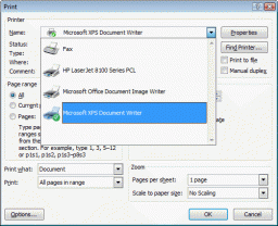 Microsoft XPS Document Writer miniatyrbilde
