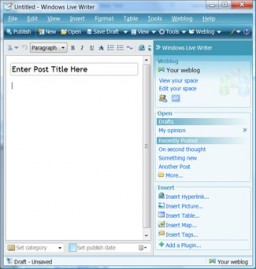 Windows Live Writer miniaturka