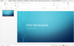 PPTX file opened in PowerPoint Online
