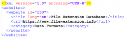 XML Structure example