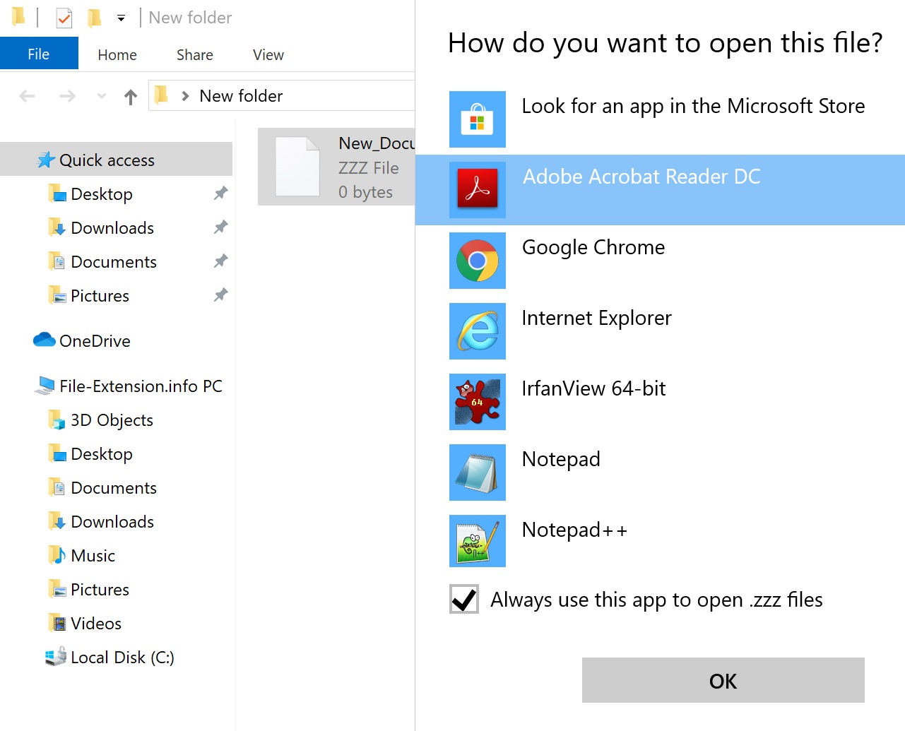 Associate software with CC3 file on Windows