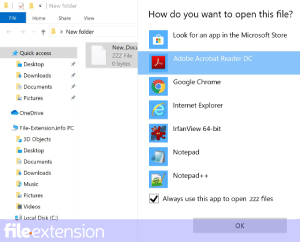 Associate software with ODI file on Windows