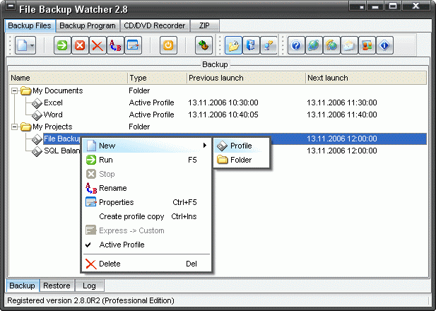 File Backup Watcher Información Básica Y Extensiones De Archivo