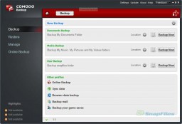 Comodo Backup miniatyrbilde