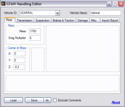 GTAIV Handling Editor miniatyrbild