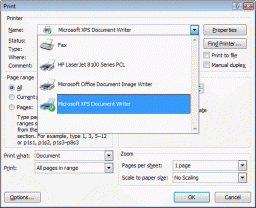 Microsoft XPS Document Writer thumbnail