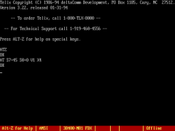 Telix for DOS miniatyrbilde