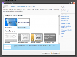 Windows CardSpace thumbnail